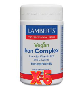 Pack de 5 unidades Bio- Iron Complex 120 Tabletas Lamberts