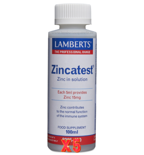 Pack de 5 unidades Zincatest 100 Ml Líquido 100 Ml Lamberts