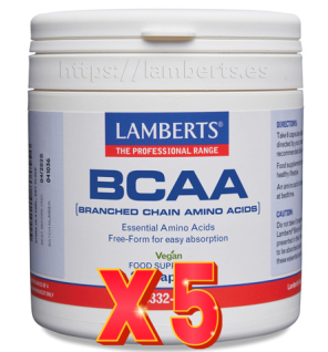Pack de 5 unidades Bcaa 180 Cápsulas Lamberts