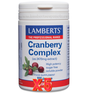 Pack de 5 unidades Complejo De Arándano Con Fos Y Vitamina C En Polvo 100 G Lamberts