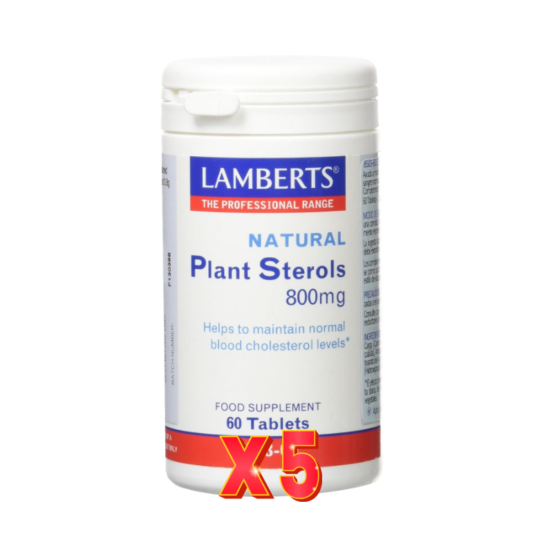 Pack de 5 unidades Esteroles Vegetales 800 Mg 60 Tabletas Lamberts