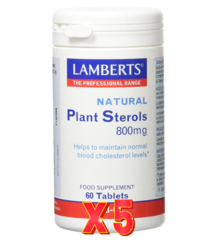 Pack de 5 unidades Esteroles Vegetales 800 Mg 60 Tabletas Lamberts