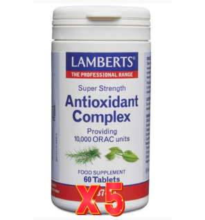 Pack de 5 unidades Complejo Antioxidante (10.000 Orac) 60 Tabletas Lamberts