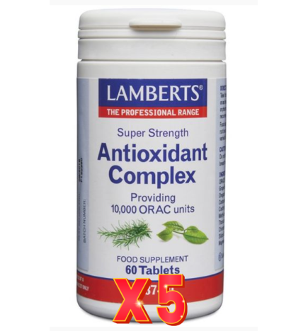 Pack de 5 unidades Complejo Antioxidante (10.000 Orac) 60 Tabletas Lamberts