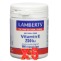 Pack de 5 unidades Vitamina E Natural 250 Ui 100 Cápsulas Lamberts