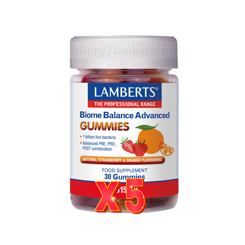 Pack de 5 unidades Biome Balance Advance (Gummies) 30 Gum Lamberts