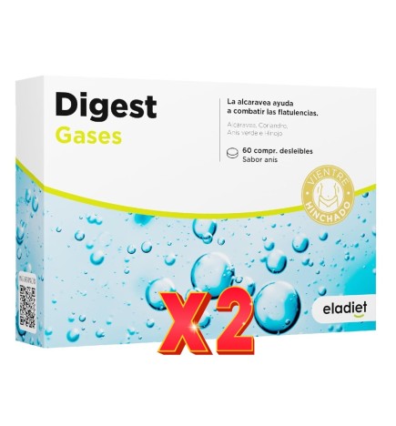 Pack de 2 unidades Digest Gases 60 comprimidos Eladiet