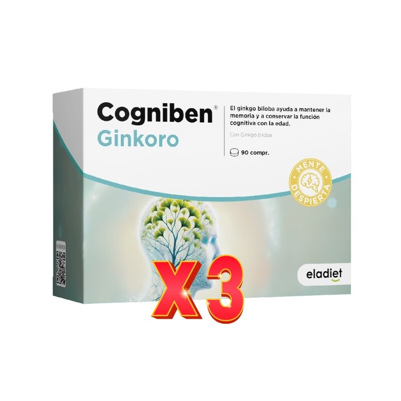 Pack de 3 unidades Ginkoro 90 Compr.X330Mg Eladiet