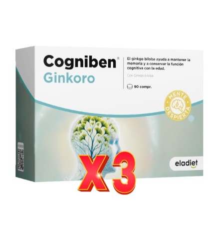 Pack de 3 unidades Ginkoro 90 Compr.X330Mg Eladiet