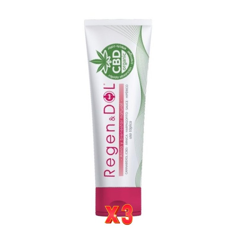 Pack de 3 unidades Regendol Crema CBD 60 Ml Eladiet