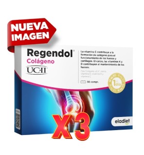 Pack de 3 unidades Regen&Dol Colageno Ucii 30 comprimidos Eladiet