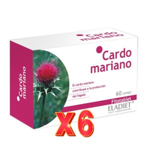 Pack de 6 unidades Cardo Mariano 60 Comprimidos 330Mgr Eladiet