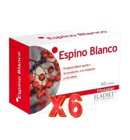Pack de 6 unidades Espino Blanco 60 Comp De 330Mg Eladiet