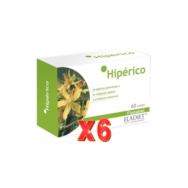 Pack de 6 unidades Hipericon  60 Comp De 330 Mg Eladiet