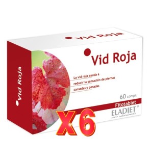 Pack de 6 unidades Vid Roja  60 comprimidos De 330 Mg Eladiet