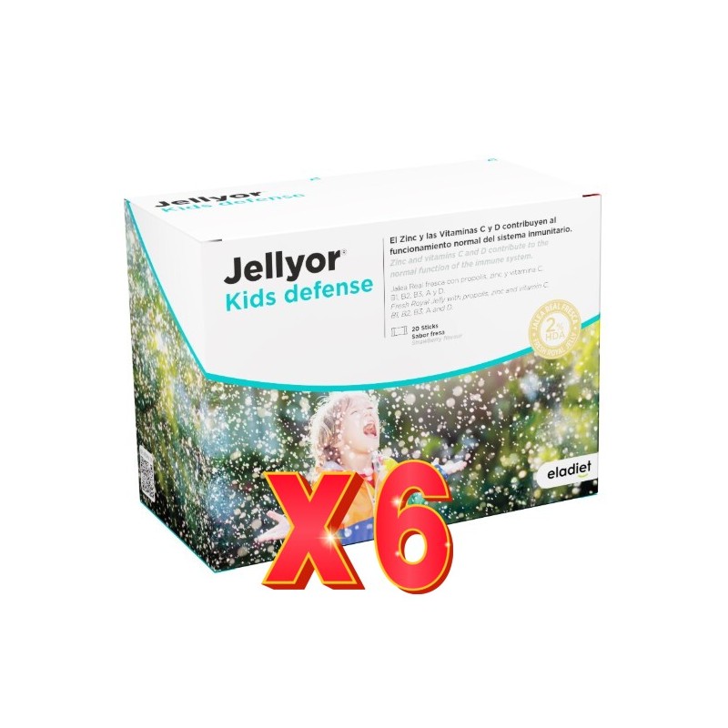 Pack de 6 unidades Jellyor Jalea Niños 20 Sticks Eladiet