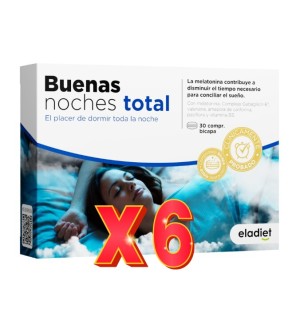 Pack de 6 unidades Buenas Noches Total 1,85 Mg  30 Comp Eladiet