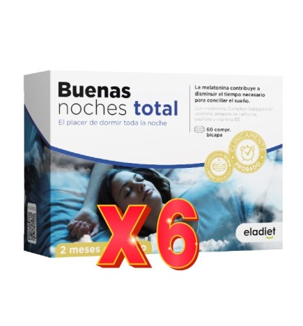 Pack de 6 unidades Buenas Noches Total 1,85 Mg 2023 60 Comp Eladiet