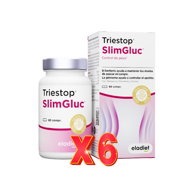 Pack de 6 unidades Triestop Slimgluc 60 comprimidos Eladiet
