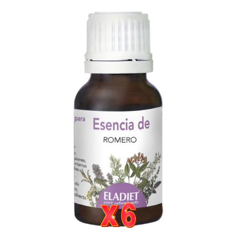 Pack de 6 unidades Aceite Esencial Romero 15 Ml. Eladiet Pack de 6 unidades Aceite Esencial Romero 15 Ml. Eladiet