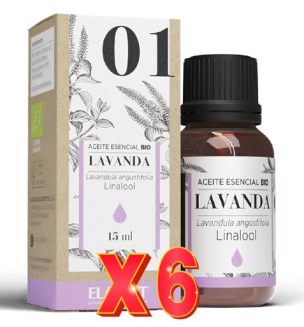 Pack de 6 unidades Esencia Lavanda Bio 15 Ml. Eladiet