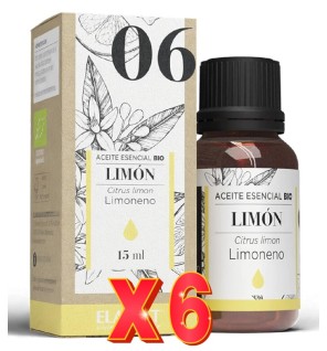 Pack de 6 unidades Esencia Limón Bio 15 Ml. Eladiet
