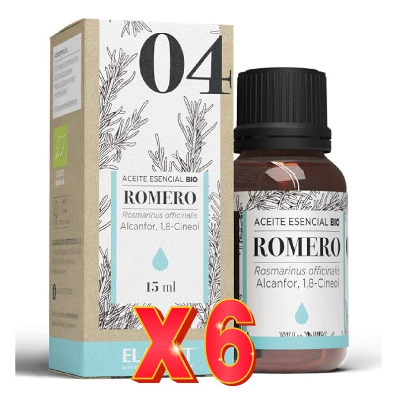Pack de 6 unidades Esencia Romero Bio 15 Ml. Eladiet Pack de 6 unidades Esencia Romero Bio 15 Ml. Eladiet