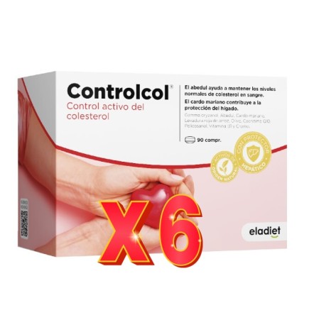 Pack de 6 unidades Controlcol 90 Comprimidos Eladiet