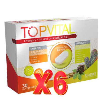 Pack de 6 unidades Eladiet Topvital 30 Comprimidos (Vitalidad) Eladiet