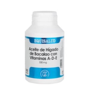 Aceite Higado De Bacalao Con Vitaminas A-D-E 500 Mg 180 Perlas EQUISALUD