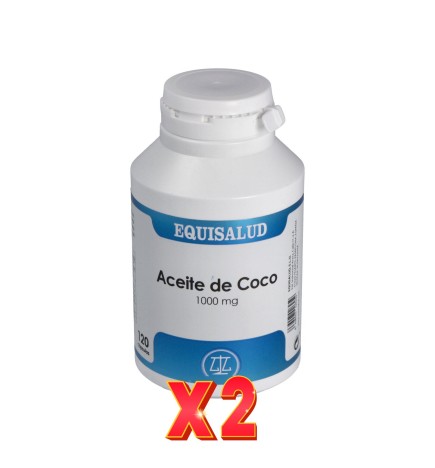 Pack de 2 unidades Aceite De Coco 1000 Mg 120 Perlas EQUISALUD