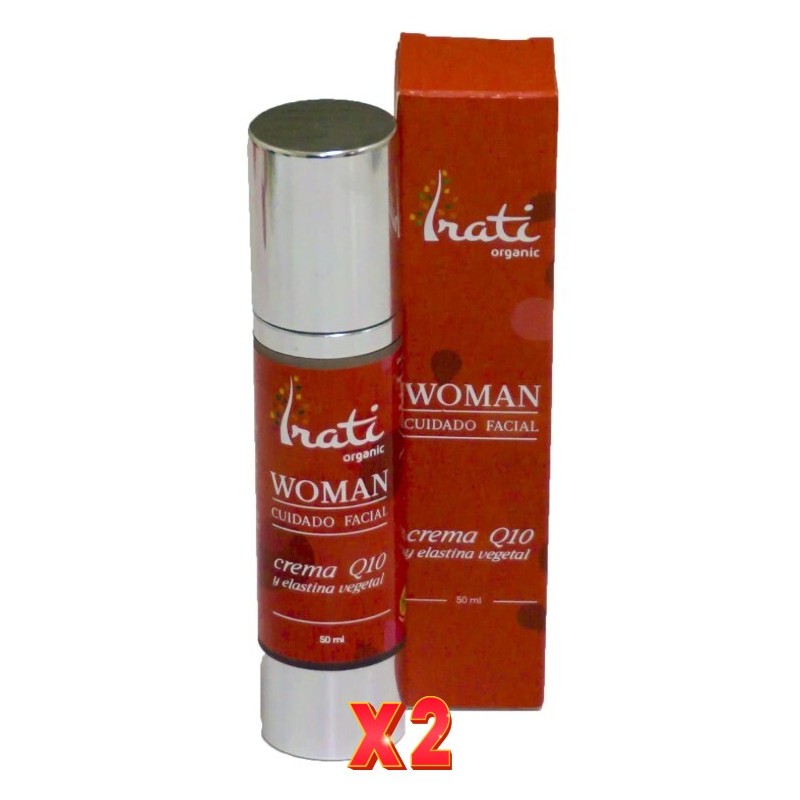 Pack de 2 unidades Crema Q10 Y Elastina Vegetal 50 Ml. IRATI ORGANIC