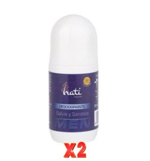 Pack de 2 unidades Desodorante Roll-On Salvia Y Sándalo   50 Ml. IRATI ORGANIC