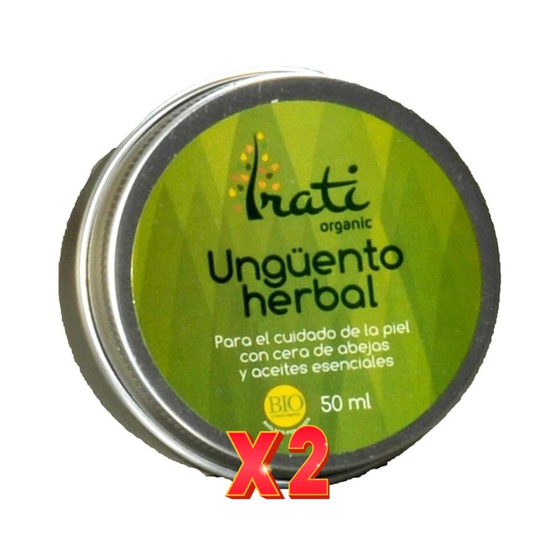 Pack de 2 unidades Ungüento Herbal 50 Ml. IRATI ORGANIC Pack de 2 unidades Ungüento Herbal 50 Ml. IRATI ORGANIC
