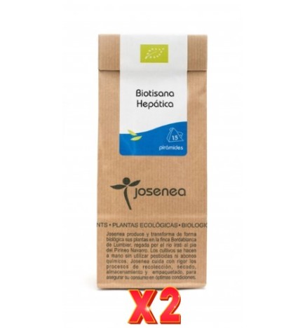 Pack de 2 unidades Biotisana Hepática 15 Pir. Bolsa Kraft 15 Pir.  JOSENEA