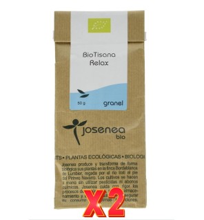 Pack de 2 unidades Biotisana Relax 50 Gr. Bolsa Kraft Granel 50 Gr. JOSENEA