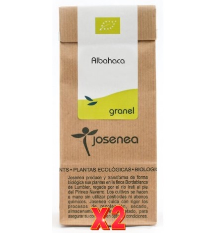 Pack de 2 unidades Albahaca Bio 25 Gr.  Bolsa Kraft Granel 25 Gr. JOSENEA