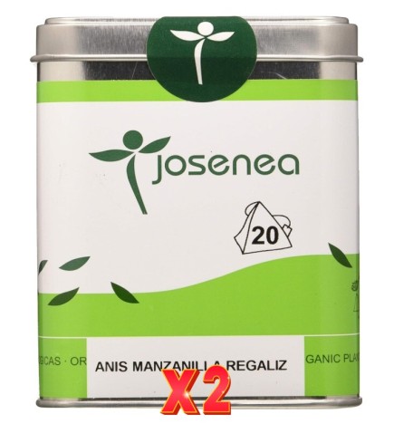 Pack de 2 unidades Anís-Manzanilla-Regaliz Bio 20 Pir. Biobox 20 Pirámides JOSENEA