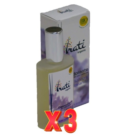 Pack de 3 unidades Desodorante Salvia Y Lavanda  100 Ml. IRATI ORGANIC