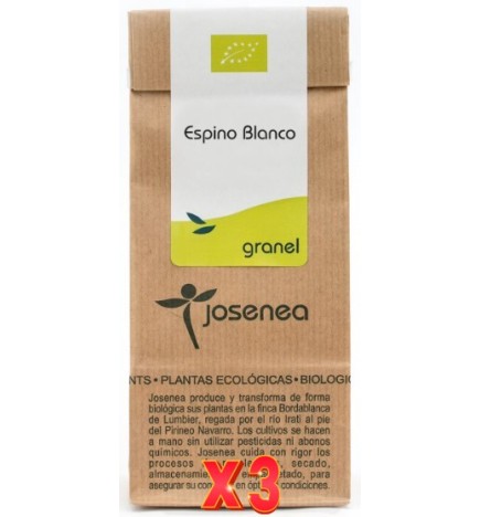 Pack de 3 unidades Espino Blanco Bio 25 Gr. Bolsa Kraft Granel 25 Gr. JOSENEA