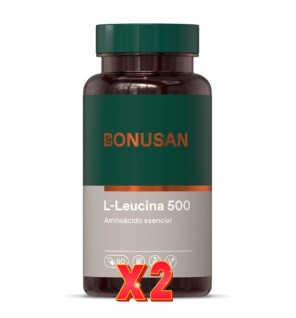 Pack de 2 unidades L-Leucina 500 60 Cápsulas Bonusan