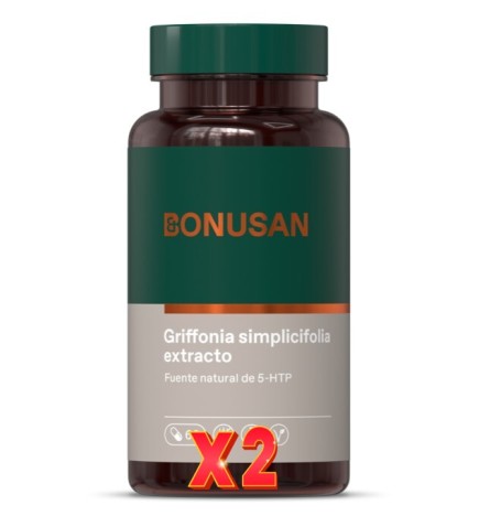 Pack de 2 unidades Griffonia Simplicifolia Extracto 60 Cápsulas Bonusan