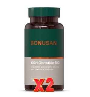Pack de 2 unidades Gsh Glutatión 100 60 Cápsulas Bonusan