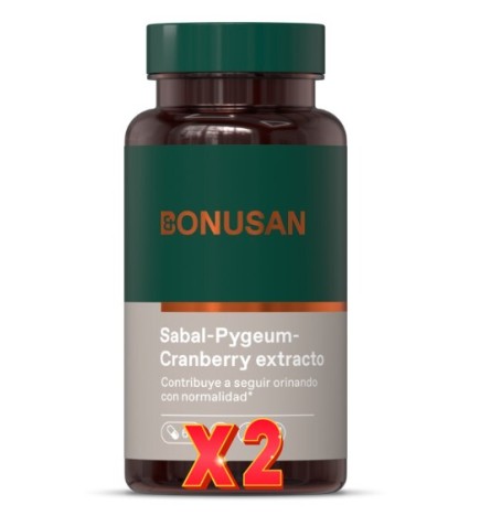Pack de 2 unidades Sabal-Pygeum-Cranberry Extracto 60 Cápsulas Bonusan