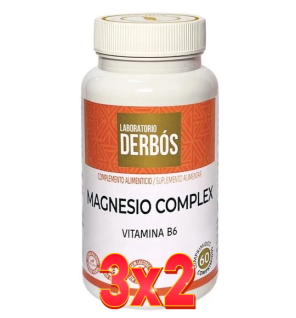 Pack de 3x2 unidades Magnesio Complex 60 Comprimidos Derbos