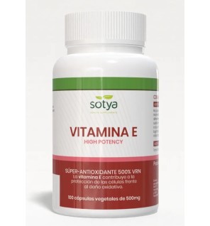 Vitamina E High Potency 500Mg 100 Capsulas Sotya