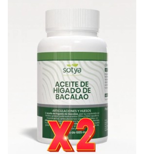 Pack de 2 unidades Aceite De Higado De Bacalao 685Mg 110 Perlas Sotya