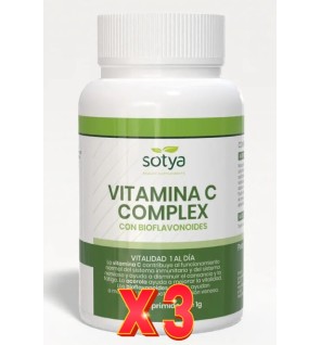 Pack de 3 unidades Vitamina C Natural Complex 1G 90 Comprimidos Sotya