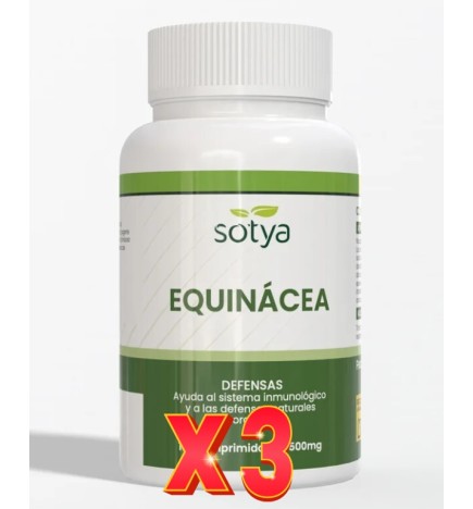 Pack de 3 unidades Equinacea 500Mg 100 Comprimidos Sotya