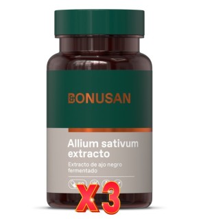 Pack de 3 unidades Allium Sativum Extracto 60 Cápsulas Bonusan